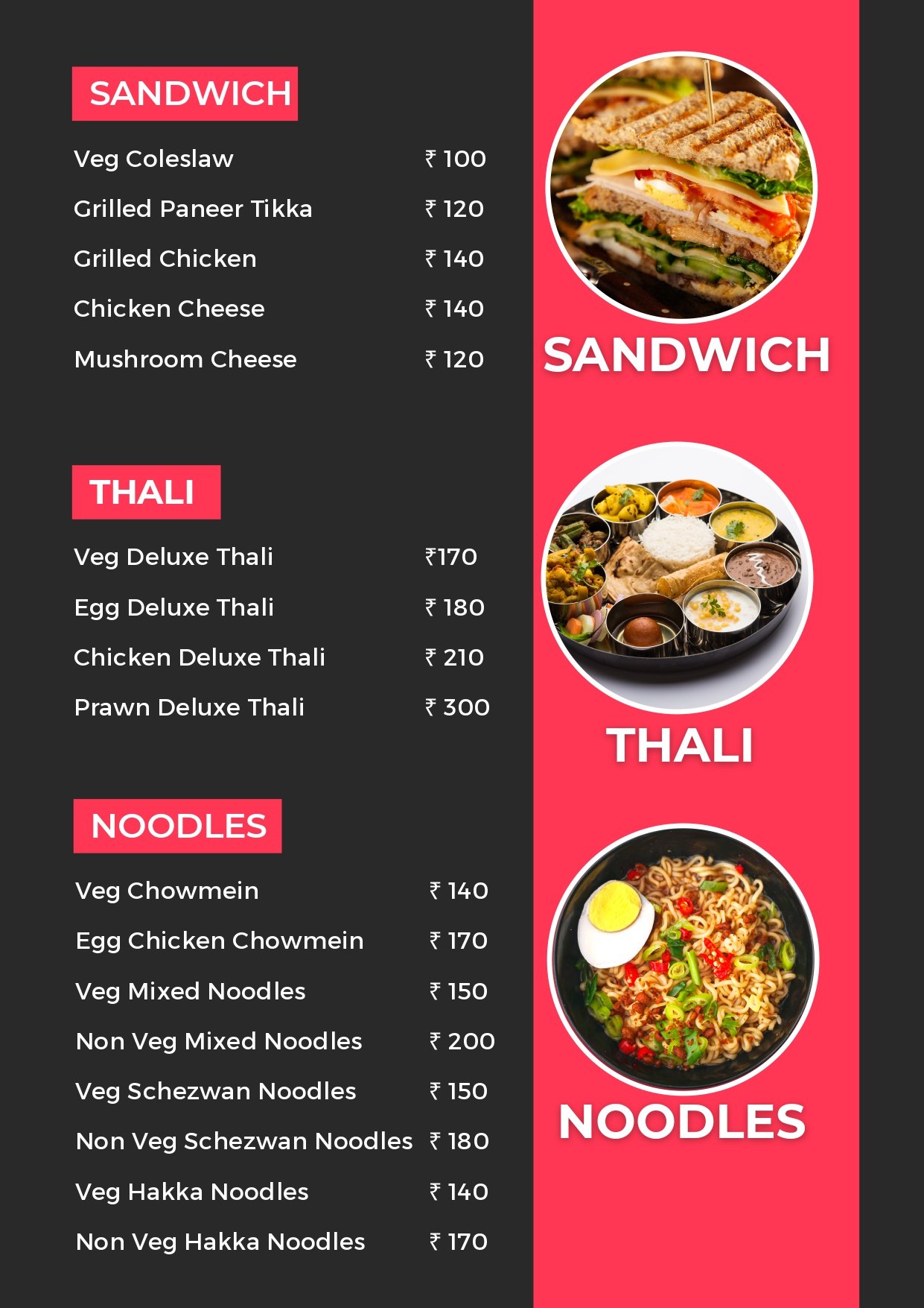 Takeaway Junction Menu Page 1